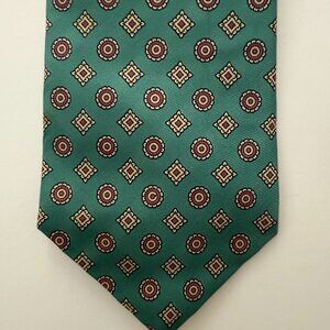 Vintage Gimbels Philadelphia Italian All Silk Geometric Medallion Tie